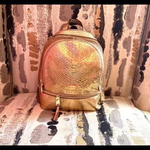 Michael Kors Gold Metallic Backpack